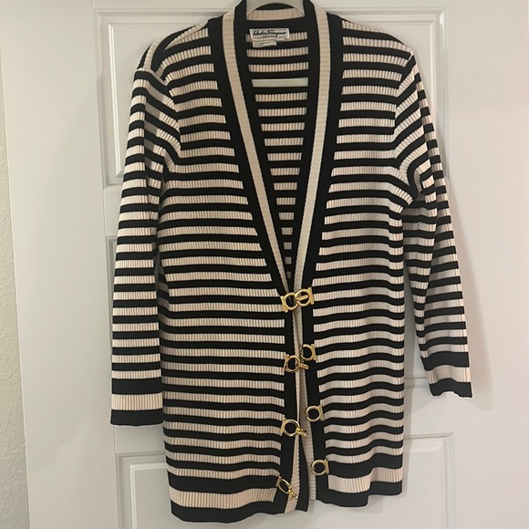 Salvatore Ferragamo Sweaters - Vintage Salvatore Ferragamo stripes Cardigan